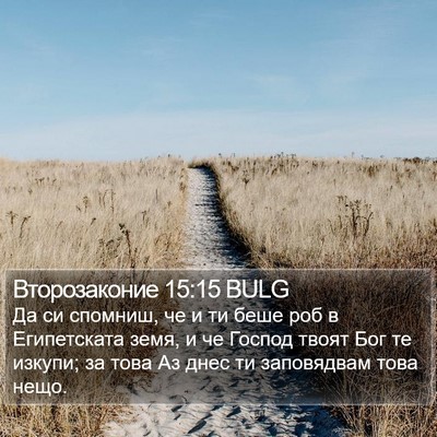 Второзаконие 15:15 BULG Bible Verse Image