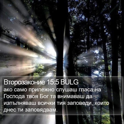 Второзаконие 15:5 BULG Bible Verse Image