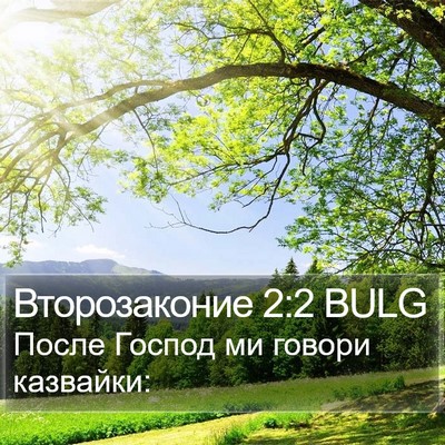 Второзаконие 2:2 BULG Bible Verse Image