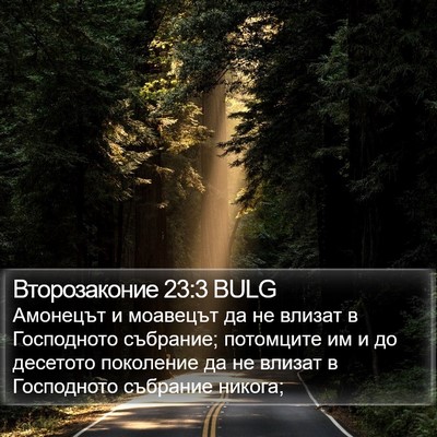 Второзаконие 23:3 BULG Bible Verse Image