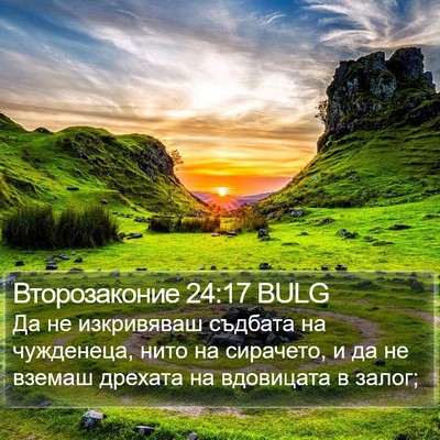 Второзаконие 24:17 BULG Bible Verse Image
