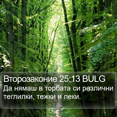 Второзаконие 25:13 BULG Bible Verse Image