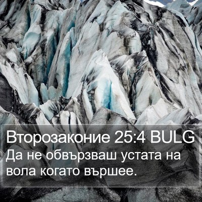 Второзаконие 25:4 BULG Bible Verse Image