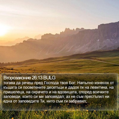 Второзаконие 26:13 BULG Bible Verse Image