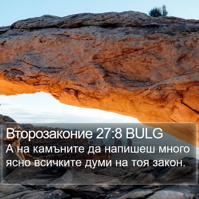Второзаконие 27:8 BULG Bible Verse Image