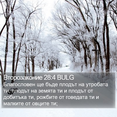 Второзаконие 28:4 BULG Bible Verse Image