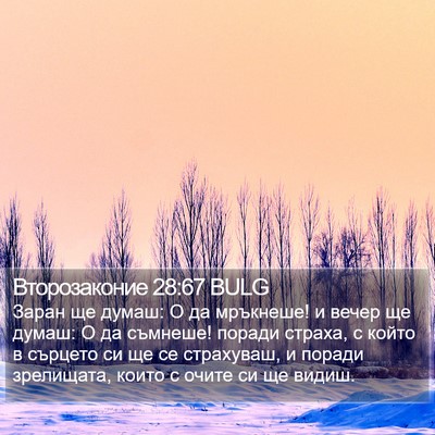 Второзаконие 28:67 BULG Bible Verse Image