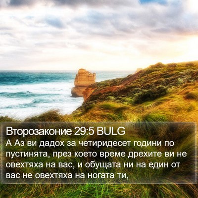 Второзаконие 29:5 BULG Bible Verse Image