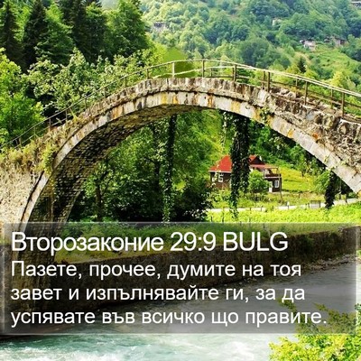 Второзаконие 29:9 BULG Bible Verse Image