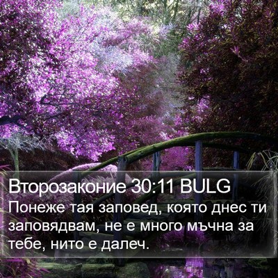 Второзаконие 30:11 BULG Bible Verse Image