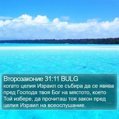 Второзаконие 31:11 BULG Bible Verse Image