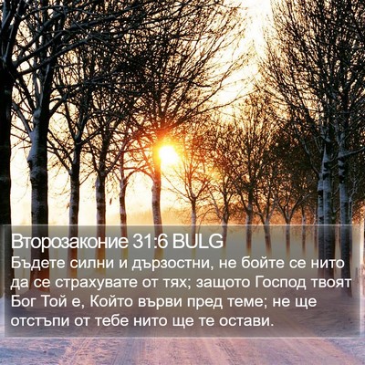 Второзаконие 31:6 BULG Bible Verse Image