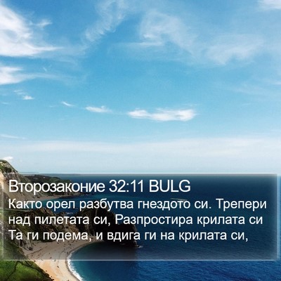 Второзаконие 32:11 BULG Bible Verse Image