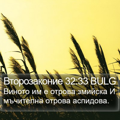 Второзаконие 32:33 BULG Bible Verse Image
