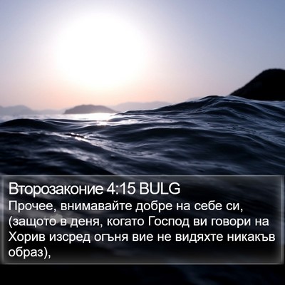 Второзаконие 4:15 BULG Bible Verse Image
