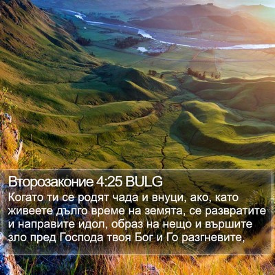 Второзаконие 4:25 BULG Bible Verse Image