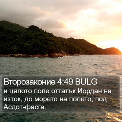 Второзаконие 4:49 BULG Bible Verse Image
