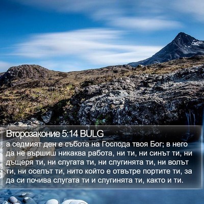 Второзаконие 5:14 BULG Bible Verse Image