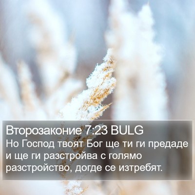 Второзаконие 7:23 BULG Bible Verse Image