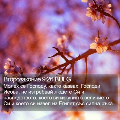 Второзаконие 9:26 BULG Bible Verse Image