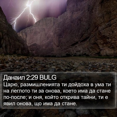 Данаил 2:29 BULG Bible Verse Image