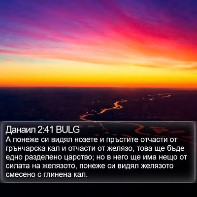 Данаил 2:41 BULG Bible Verse Image