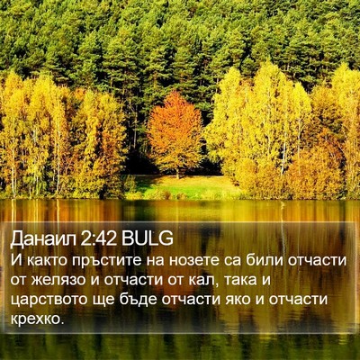 Данаил 2:42 BULG Bible Verse Image