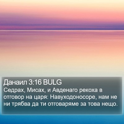 Данаил 3:16 BULG Bible Verse Image