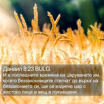 Данаил 8:23 BULG Bible Verse Image