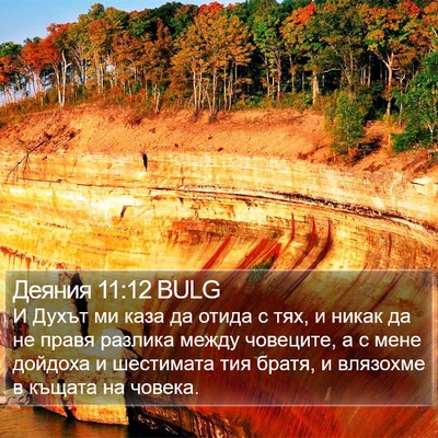 Деяния 11:12 BULG Bible Verse Image