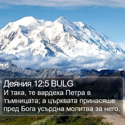 Деяния 12:5 BULG Bible Verse Image