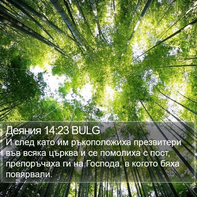 Деяния 14:23 BULG Bible Verse Image