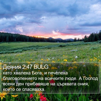 Деяния 2:47 BULG Bible Verse Image