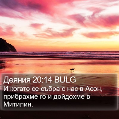 Деяния 20:14 BULG Bible Verse Image