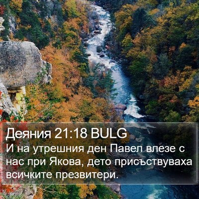 Деяния 21:18 BULG Bible Verse Image