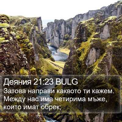 Деяния 21:23 BULG Bible Verse Image