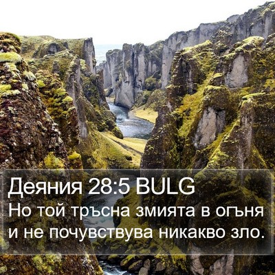 Деяния 28:5 BULG Bible Verse Image