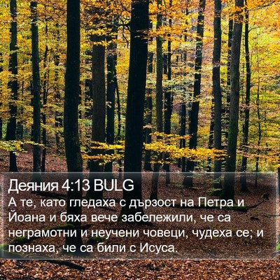 Деяния 4:13 BULG Bible Verse Image