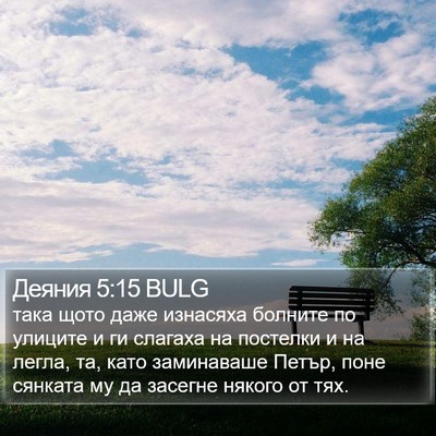 Деяния 5:15 BULG Bible Verse Image