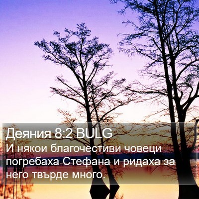 Деяния 8:2 BULG Bible Verse Image