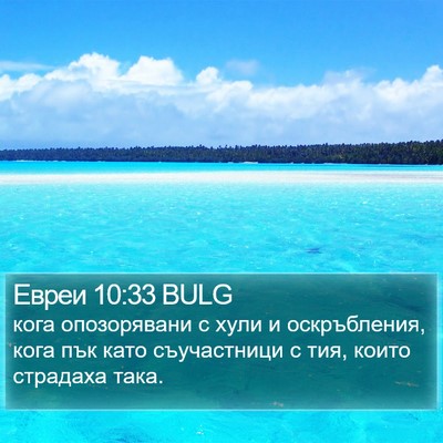Евреи 10:33 BULG Bible Verse Image