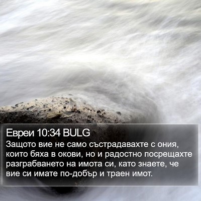 Евреи 10:34 BULG Bible Verse Image
