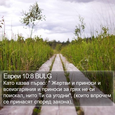 Евреи 10:8 BULG Bible Verse Image