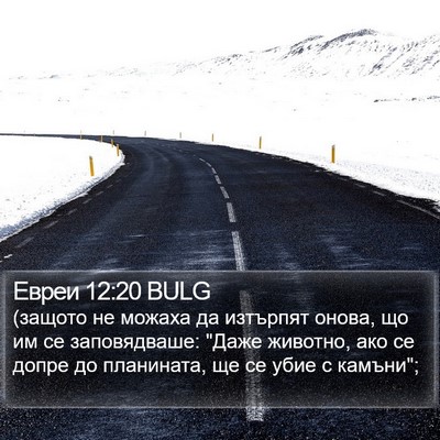 Евреи 12:20 BULG Bible Verse Image