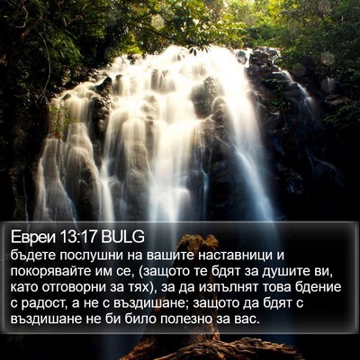 Евреи 13:17 BULG Bible Verse Image