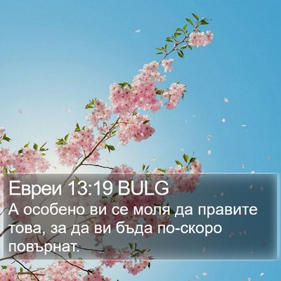 Евреи 13:19 BULG Bible Verse Image