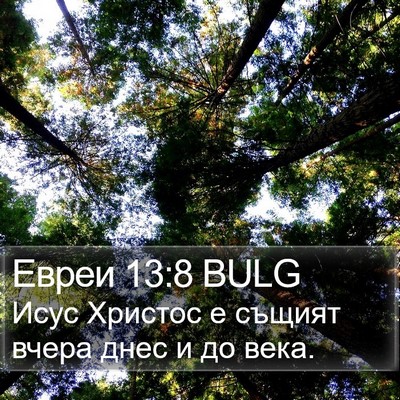 Евреи 13:8 BULG Bible Verse Image