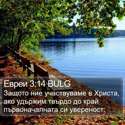 Евреи 3:14 BULG Bible Verse Image
