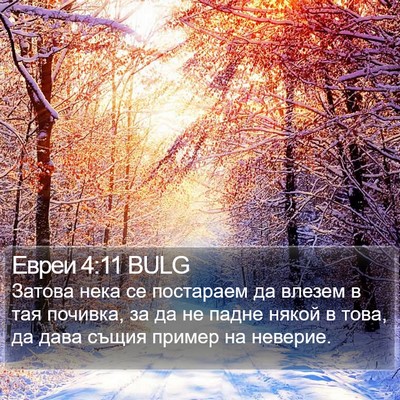 Евреи 4:11 BULG Bible Verse Image