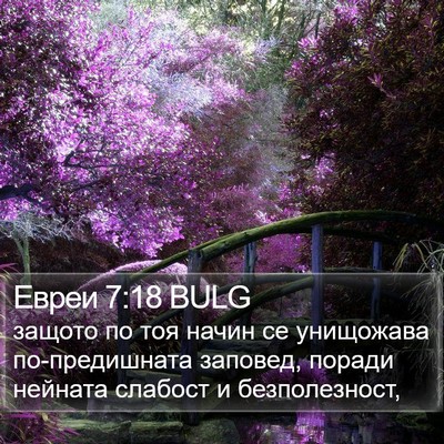 Евреи 7:18 BULG Bible Verse Image